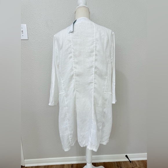 Coldwater Creek 100% linen drape open jacket size 1X Lagenlook NWT - Picture 5 of 9